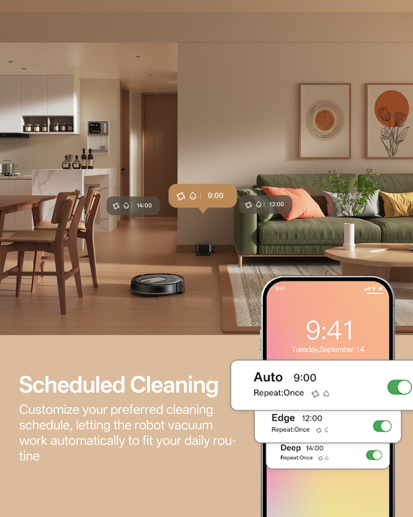 Robot Vacuum W8 with 5,000PA & Smart App Control